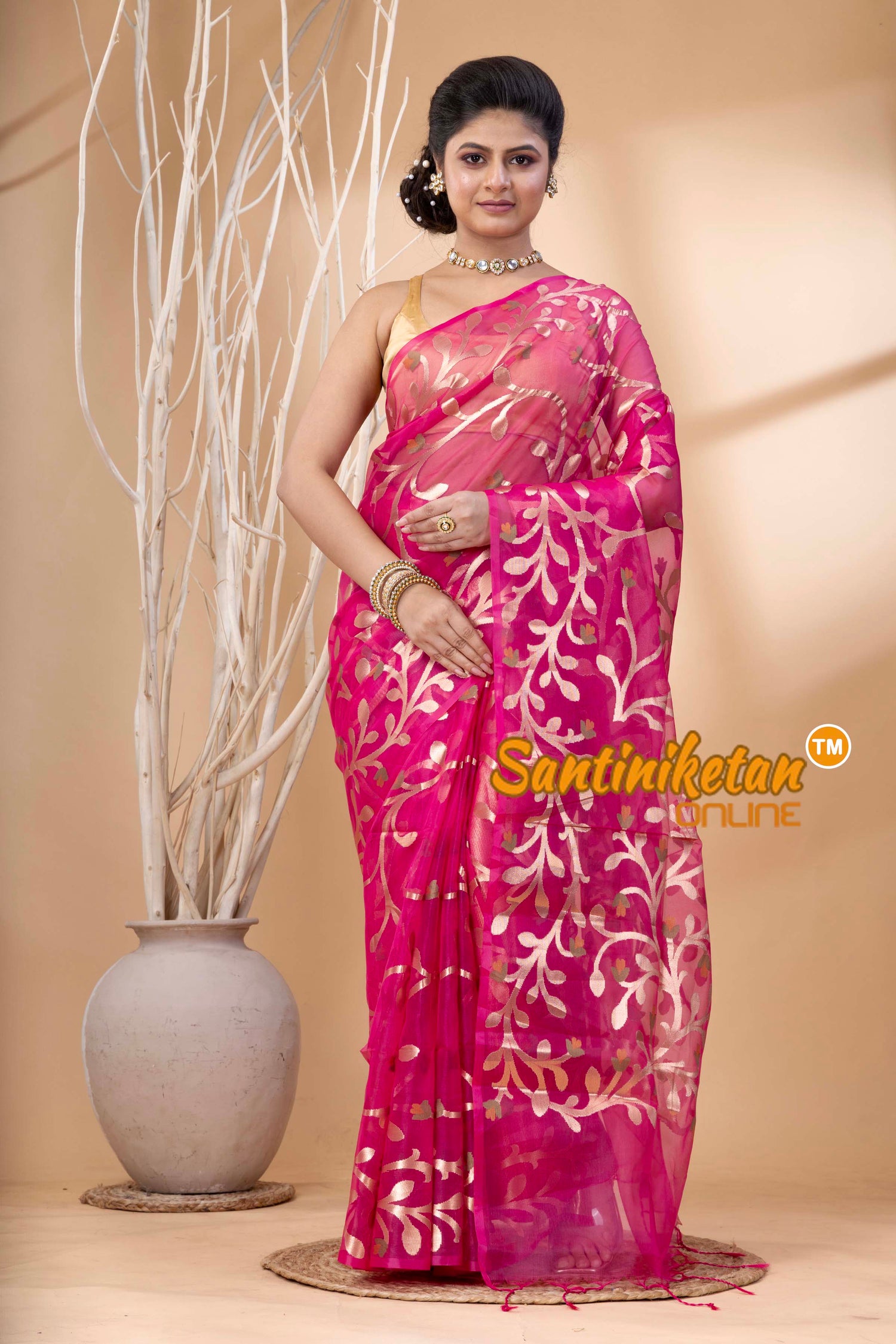 Resham Maslin Jamdani Saree SN202524411