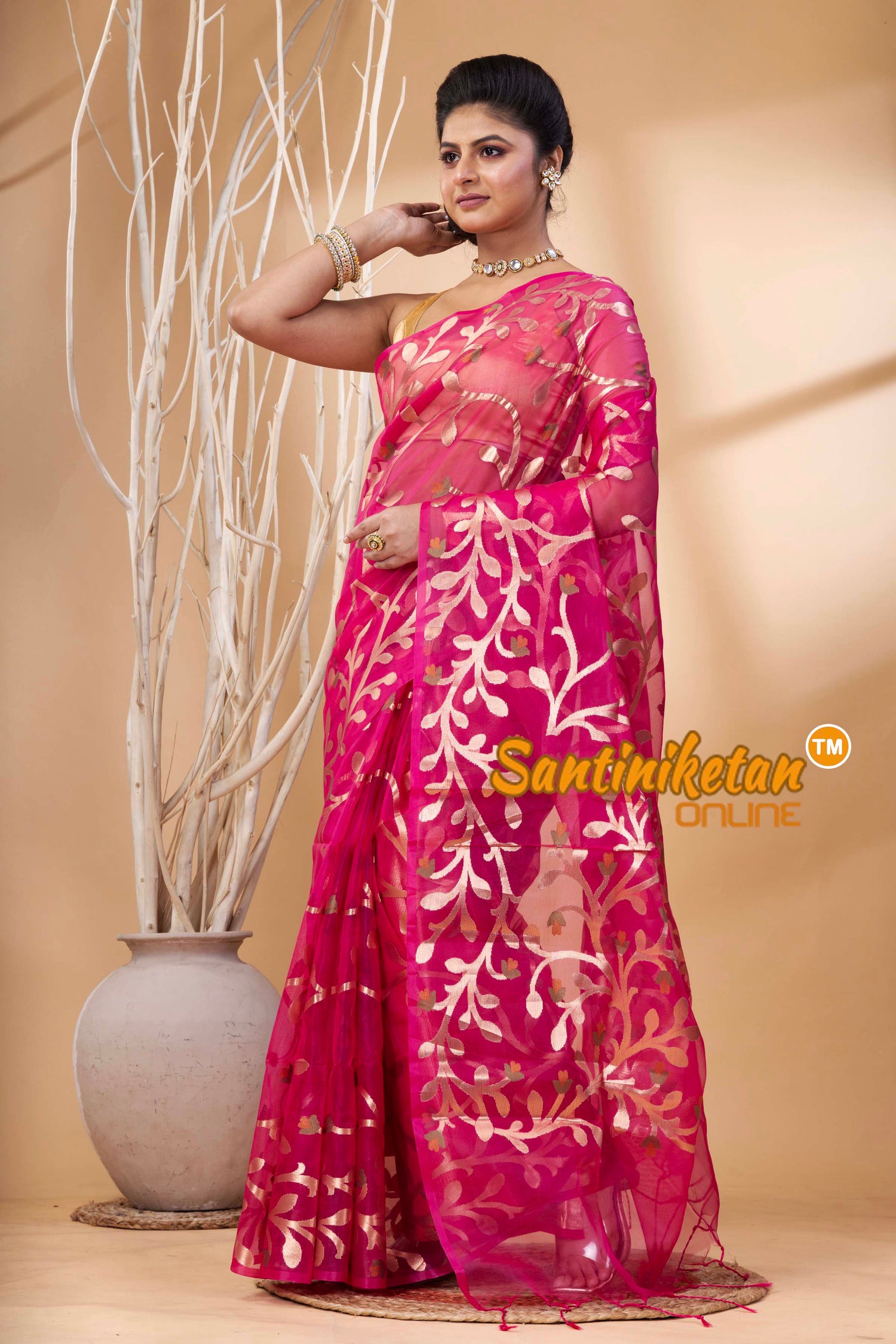 Resham Maslin Jamdani Saree SN202524411