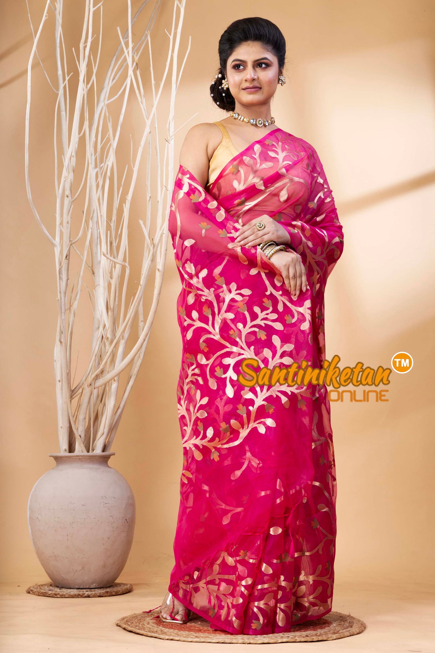 Resham Maslin Jamdani Saree SN202524411