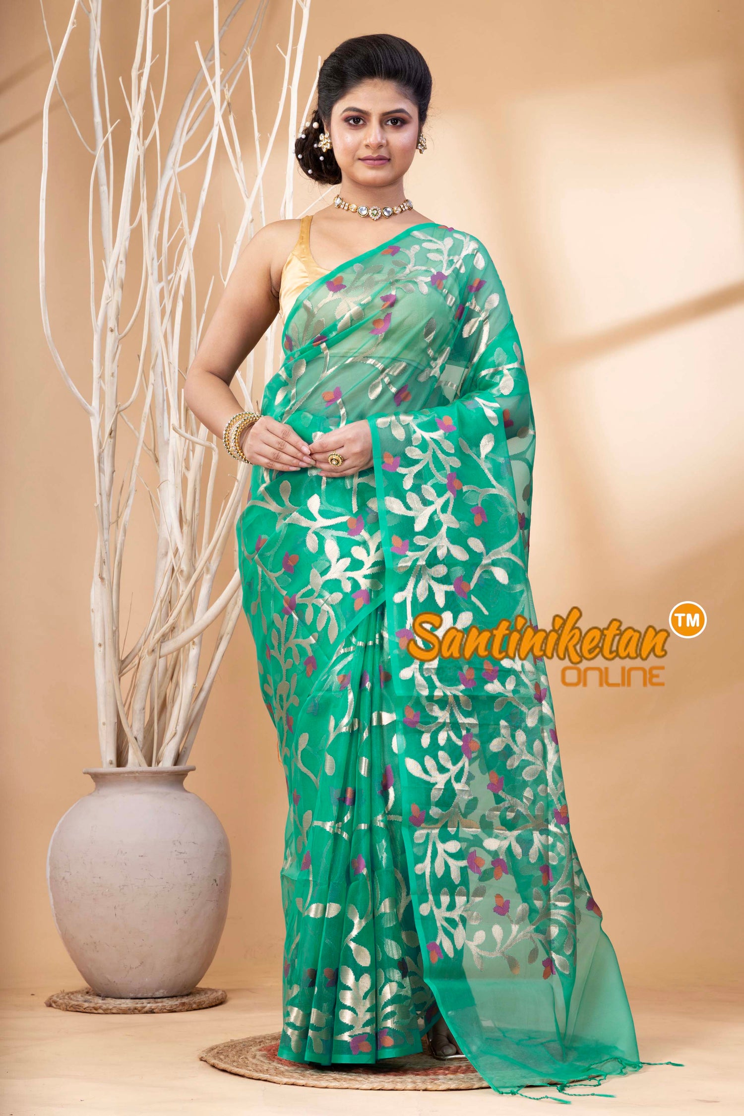 Resham Maslin Jamdani Saree SN202524417