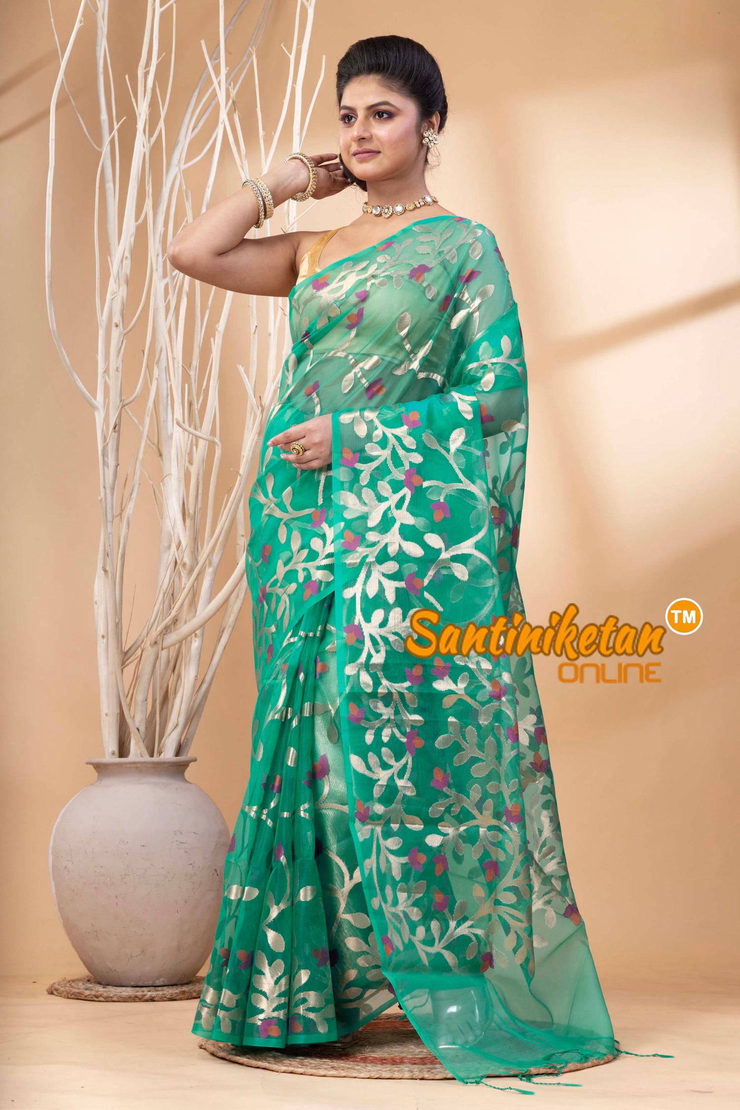 Resham Maslin Jamdani Saree SN202524417