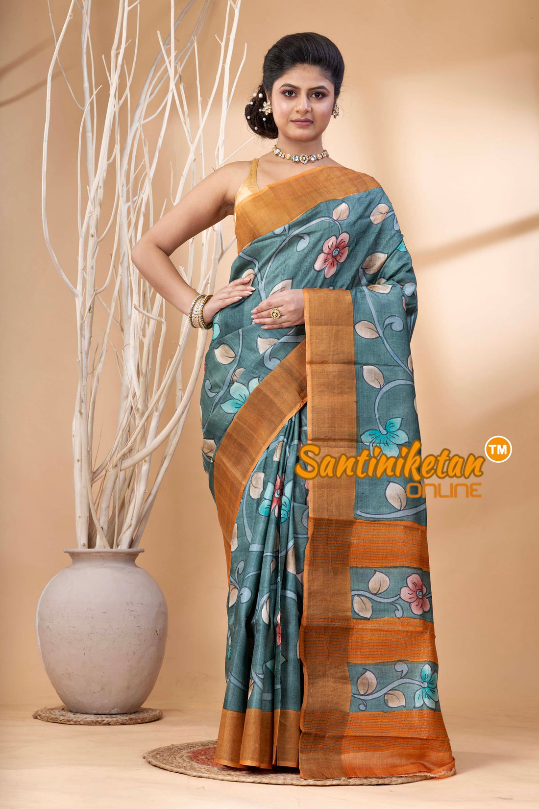 Pure Zari Tussar Hand Painted Saree SN202524447