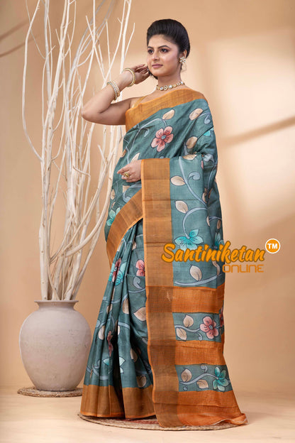 Pure Zari Tussar Hand Painted Saree SN202524447