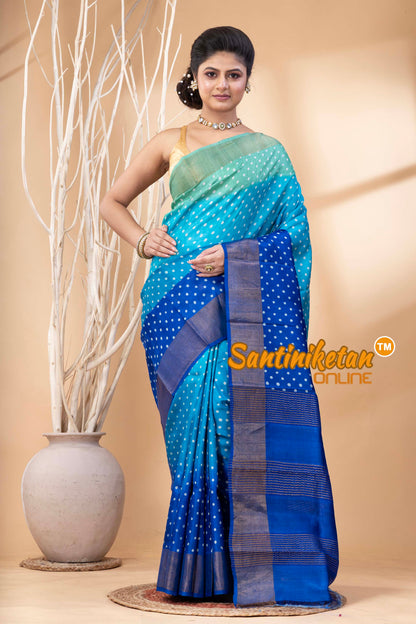 Pure Zari Tussar Hand Block Painted Saree SN202524459