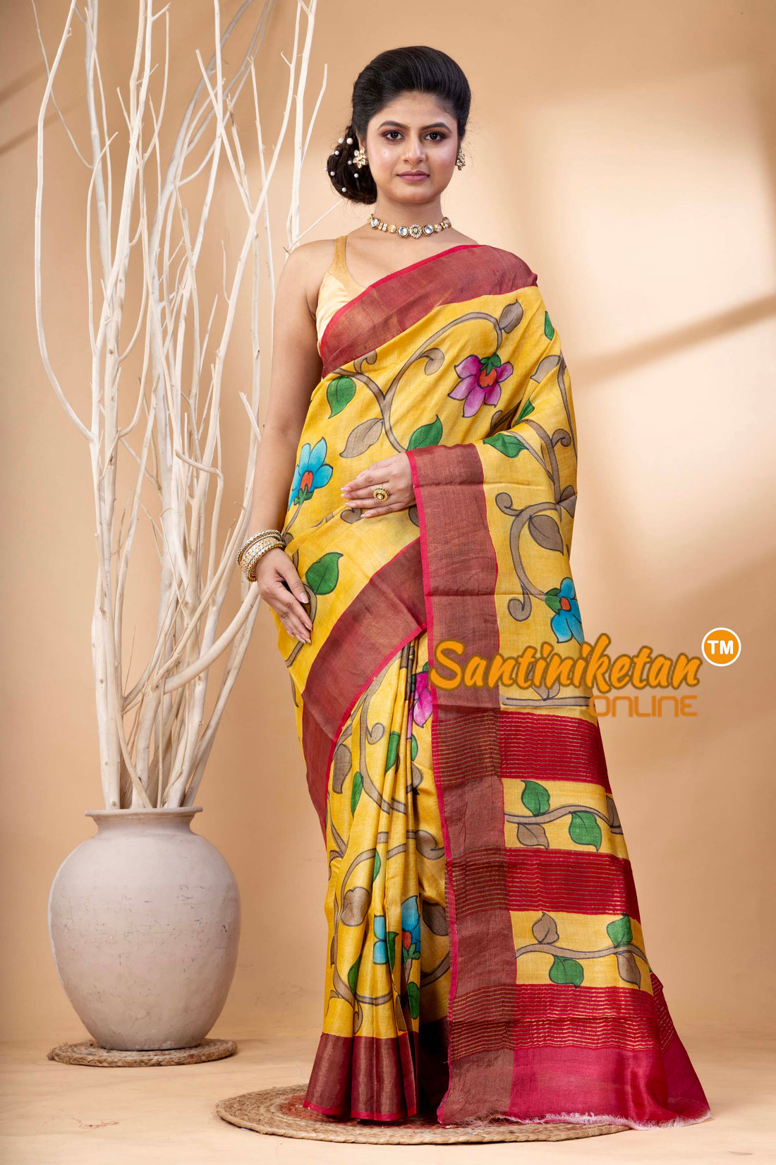 Pure Zari Tussar Hand Painted Saree SN202524489