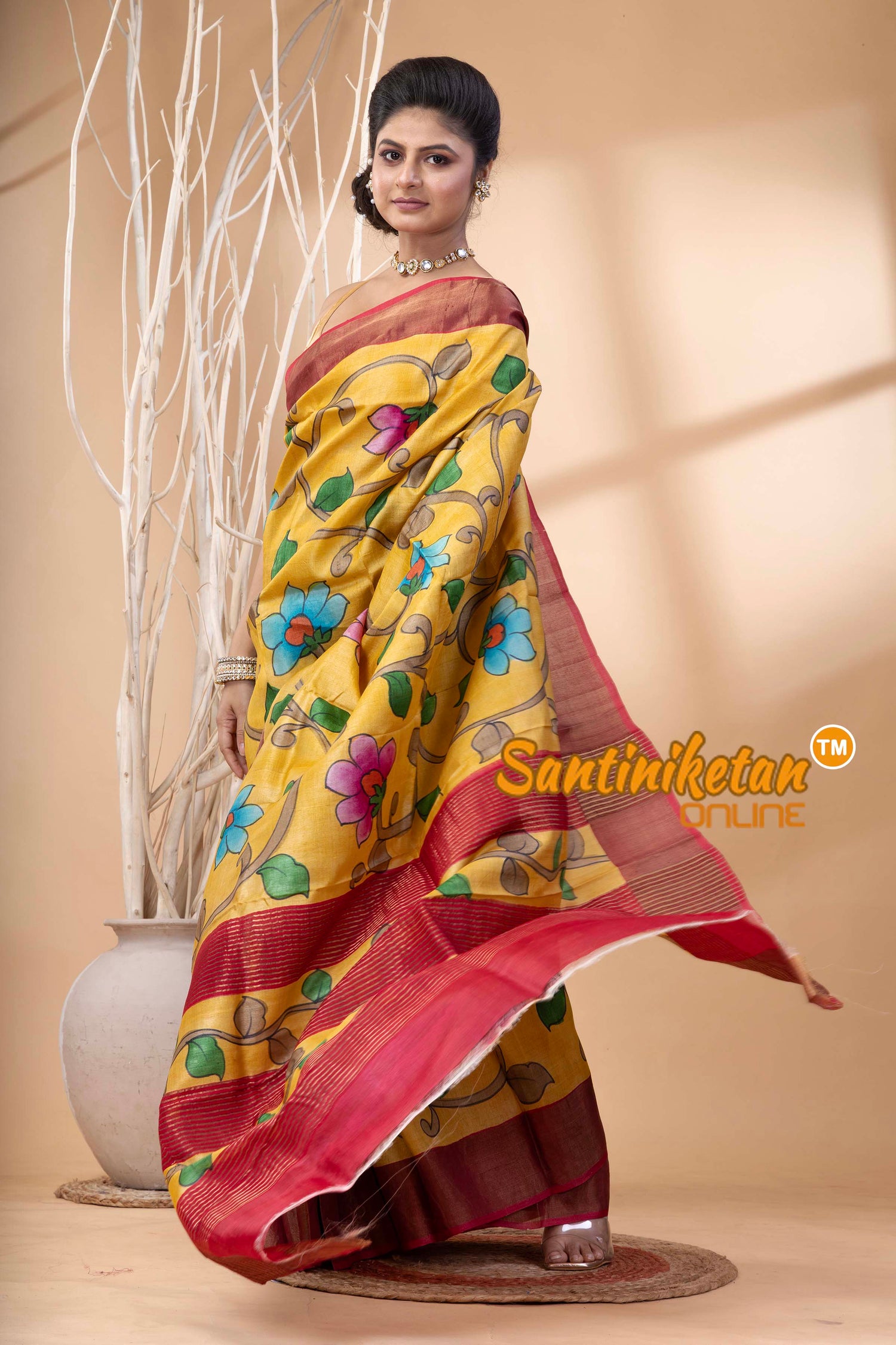 Pure Zari Tussar Hand Painted Saree SN202524489
