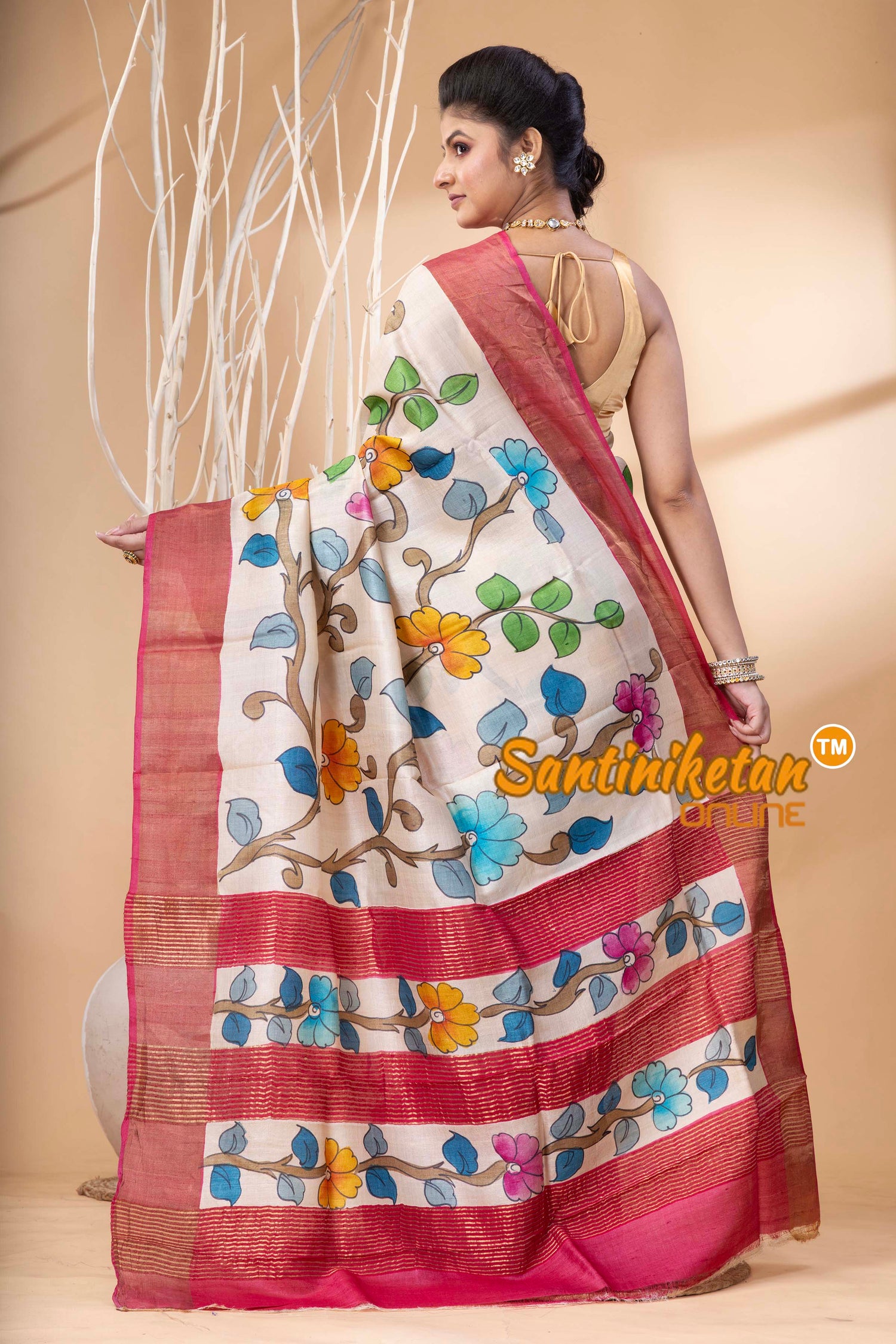 Pure Zari Tussar Hand Painted Saree SN202524495