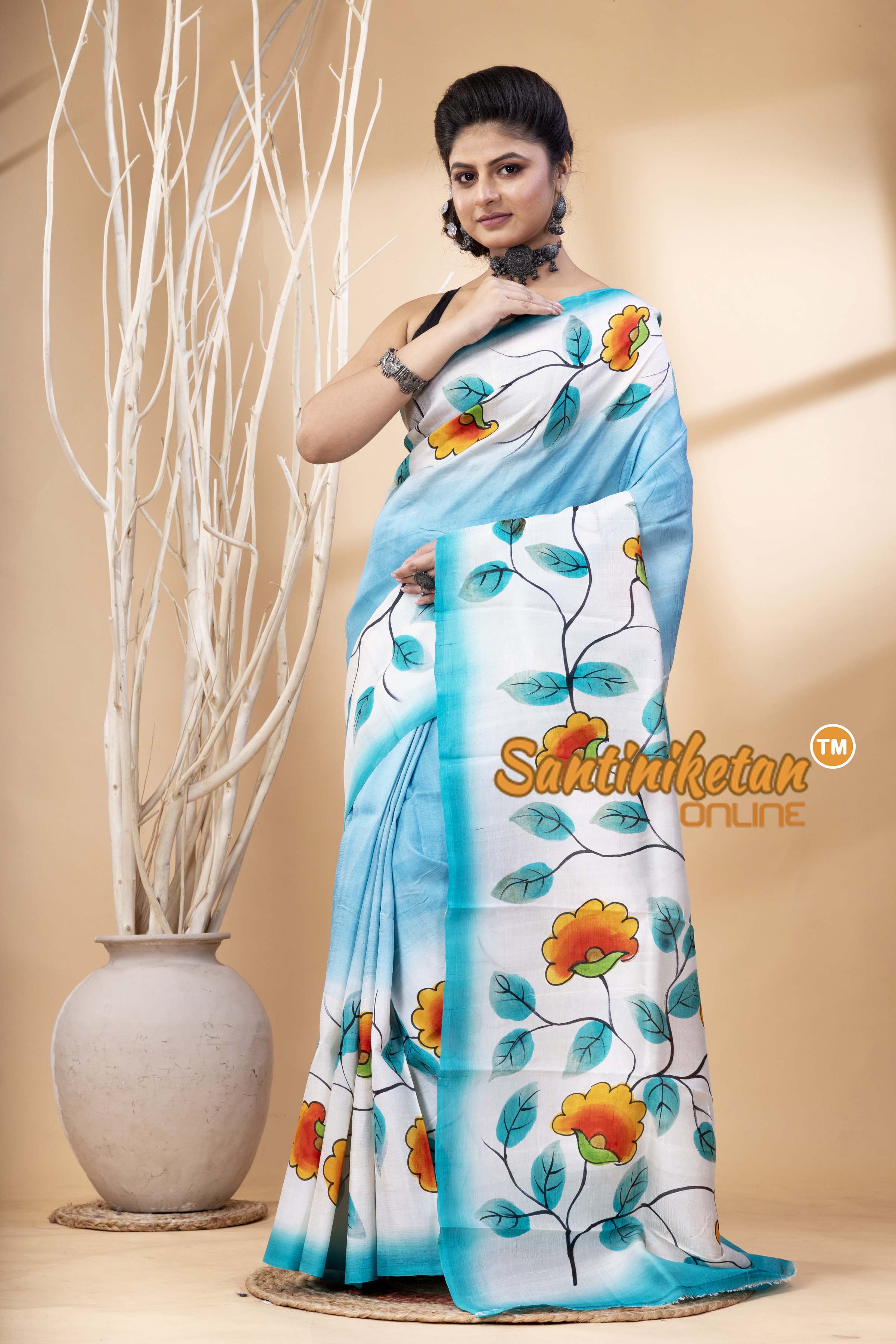 Hand Made Design On Murshidabad Silk SN202524549