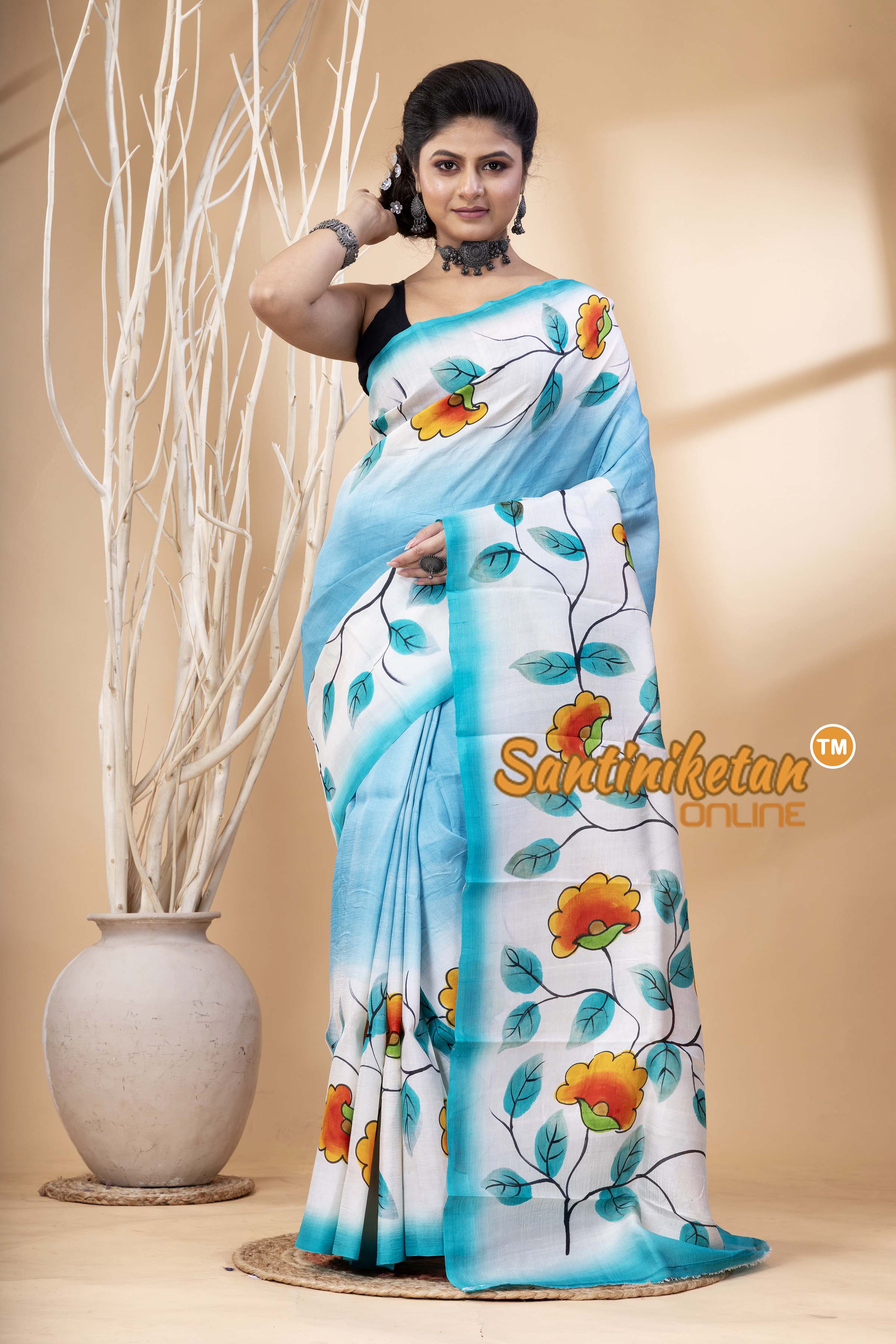 Hand Made Design On Murshidabad Silk SN202524549