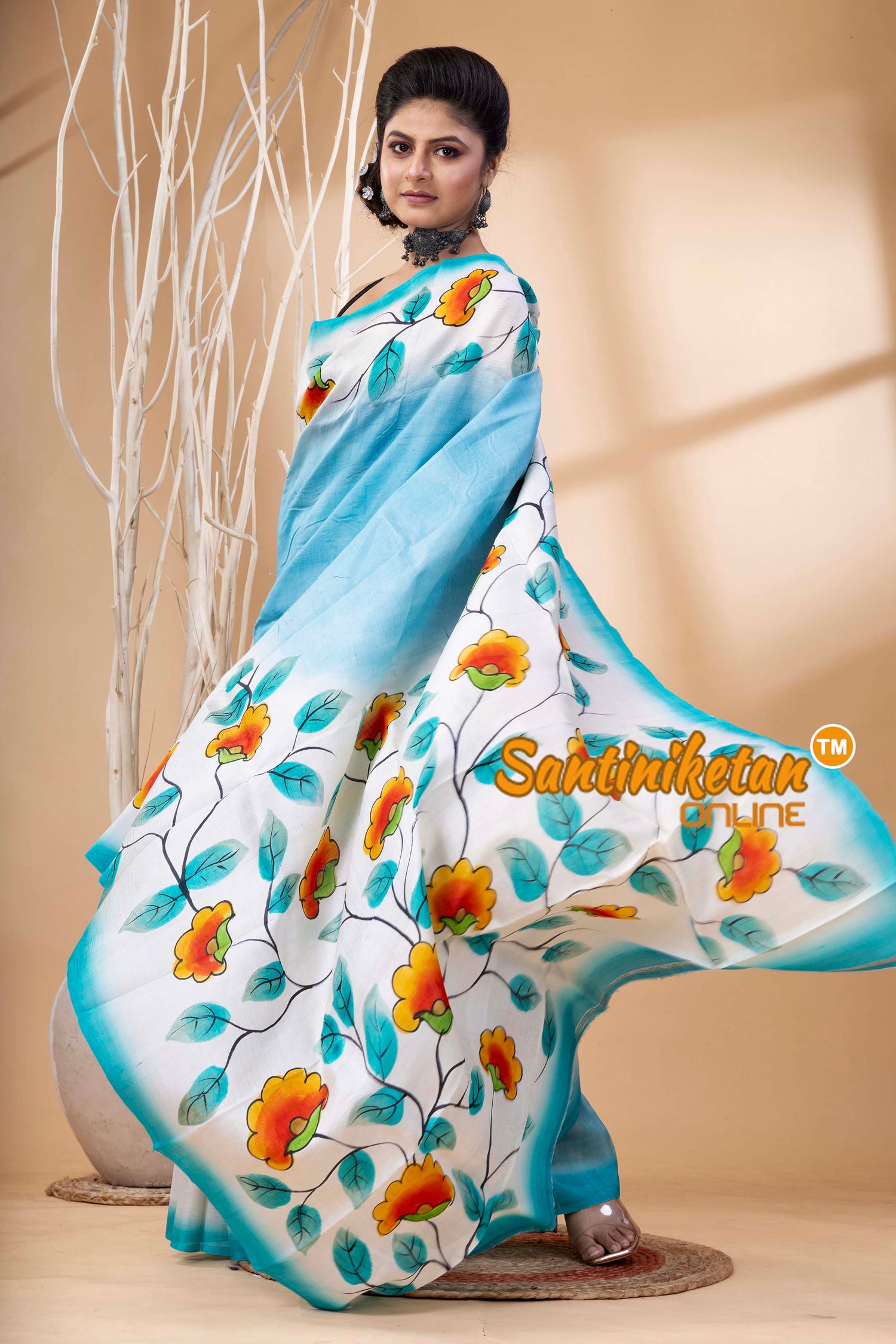 Hand Made Design On Murshidabad Silk SN202524549