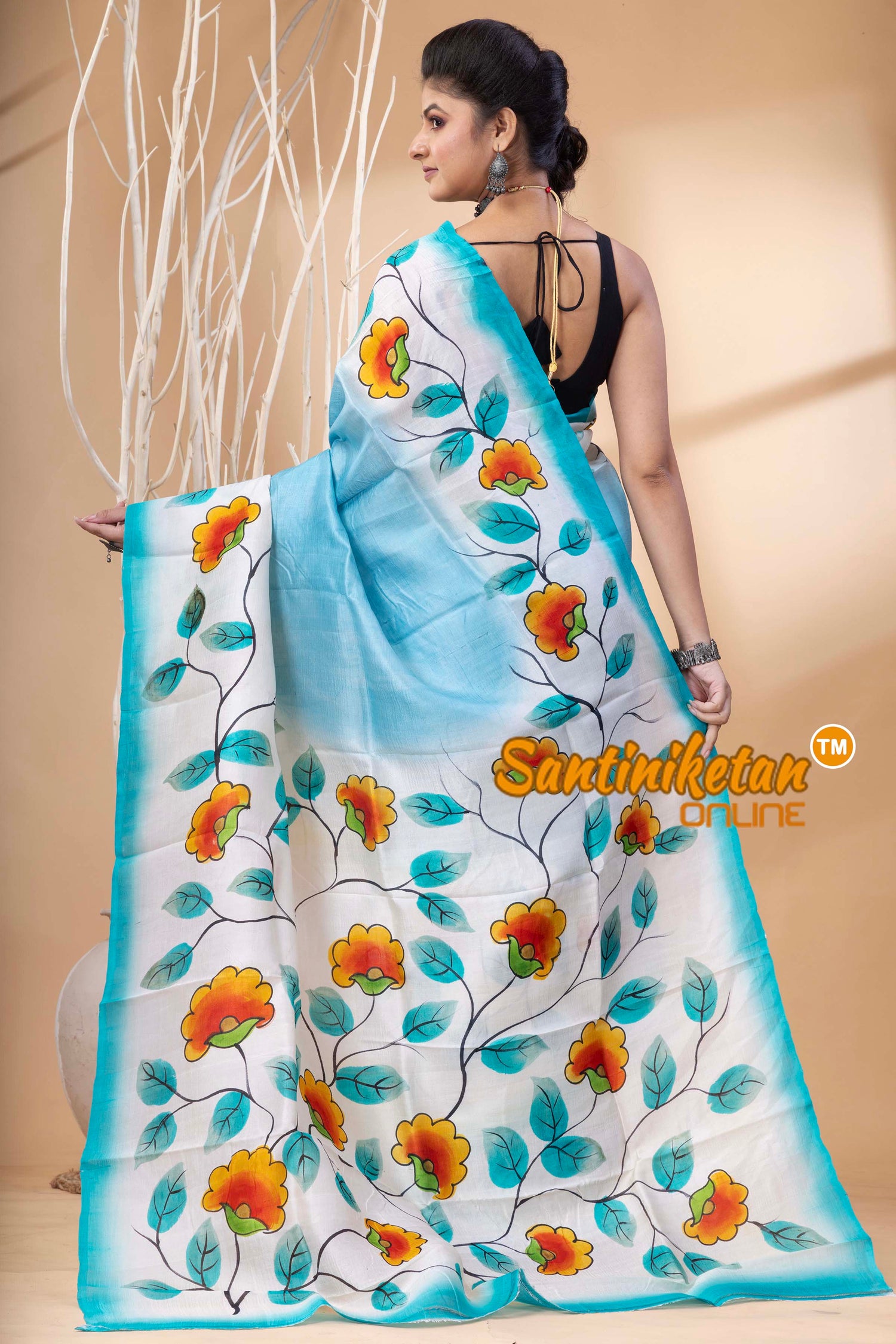 Hand Made Design On Murshidabad Silk SN202524549