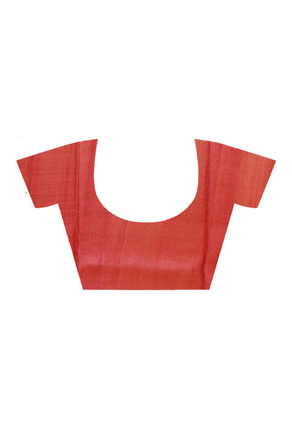 Pure Zari Tussar Hand Block Painted Saree SN202524592
