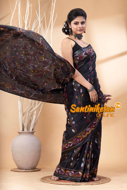 Bangalore Silk Kantha Stitch Saree SN202524645