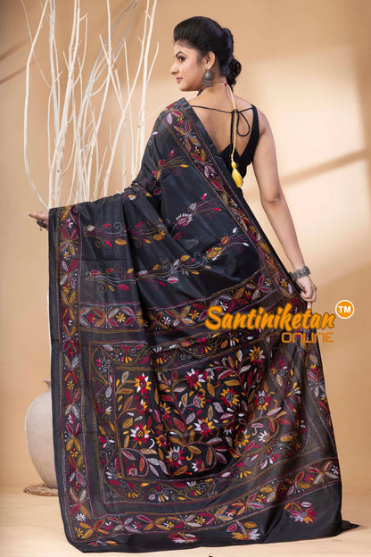 Bangalore Silk Kantha Stitch Saree SN202524645