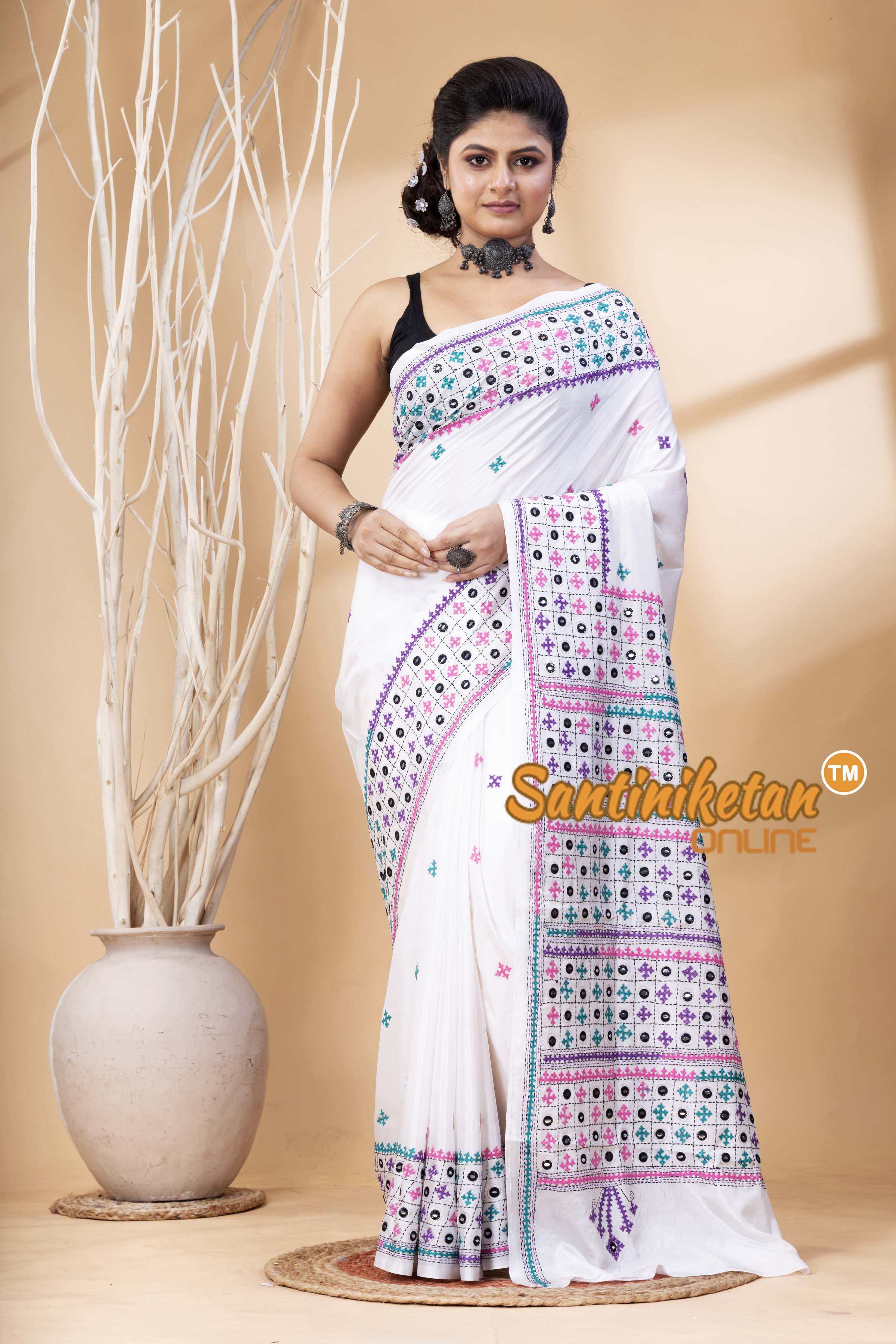 Bangalore Silk Gujrati Stitch Saree SN202524651