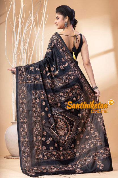 Bangalore Silk Kantha Stitch Saree SN202524716