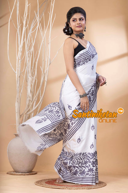 Bangalore Silk Kantha Stitch Saree SN202524722