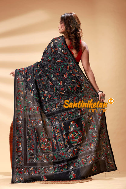 Bangalore Silk Kantha Stitch Saree SN202524772