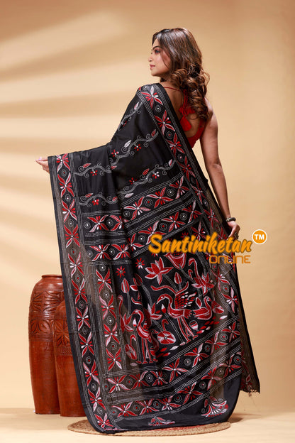 Bangalore Silk Kantha Stitch Saree SN202524784