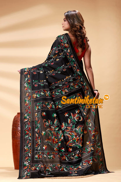 Bangalore Silk Kantha Stitch Saree SN202524802