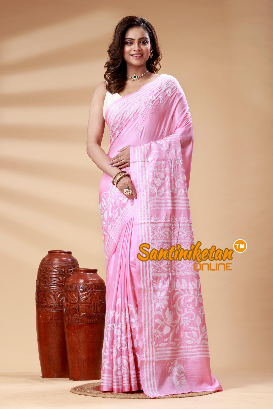Bangalore Silk Kantha Stitch Saree SN202524997