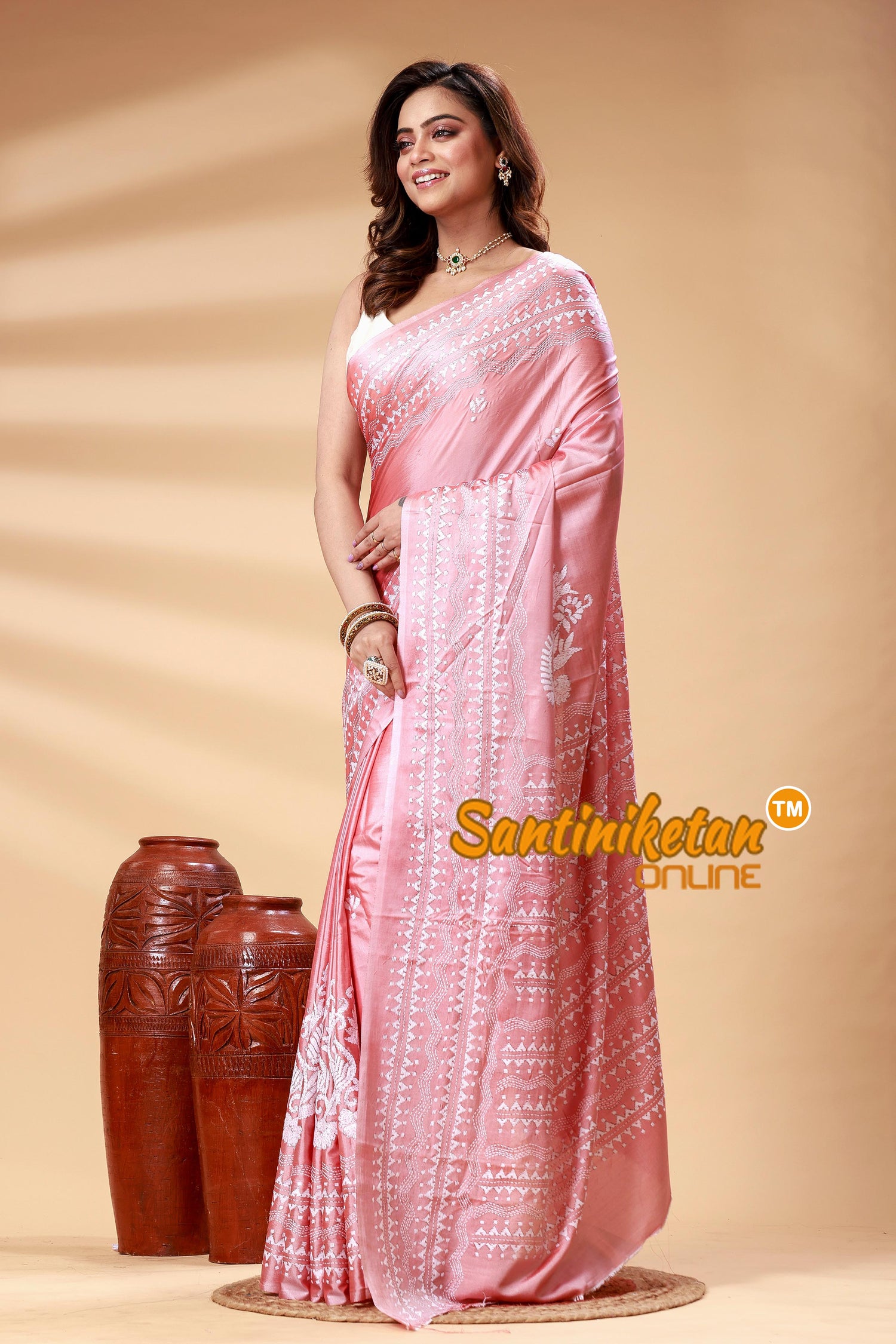Bangalore Silk Kantha Stitch Saree SN202525009