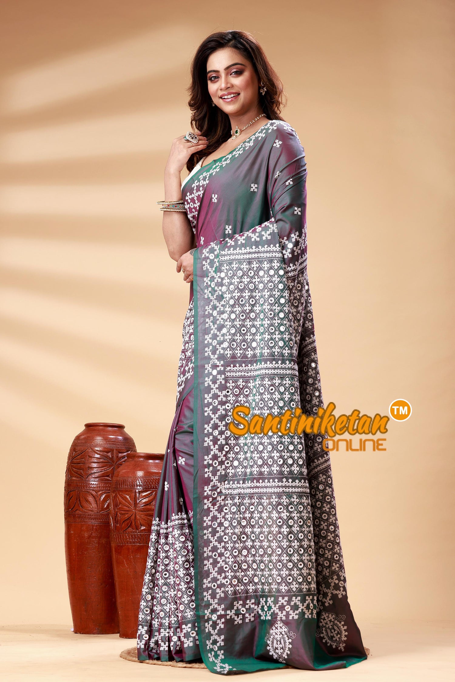 Bangalore Silk Gujrati Stitch Saree SN202525045