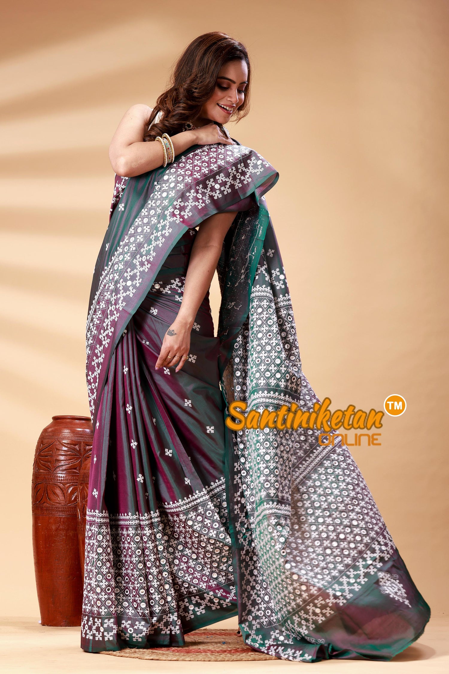 Bangalore Silk Gujrati Stitch Saree SN202525045