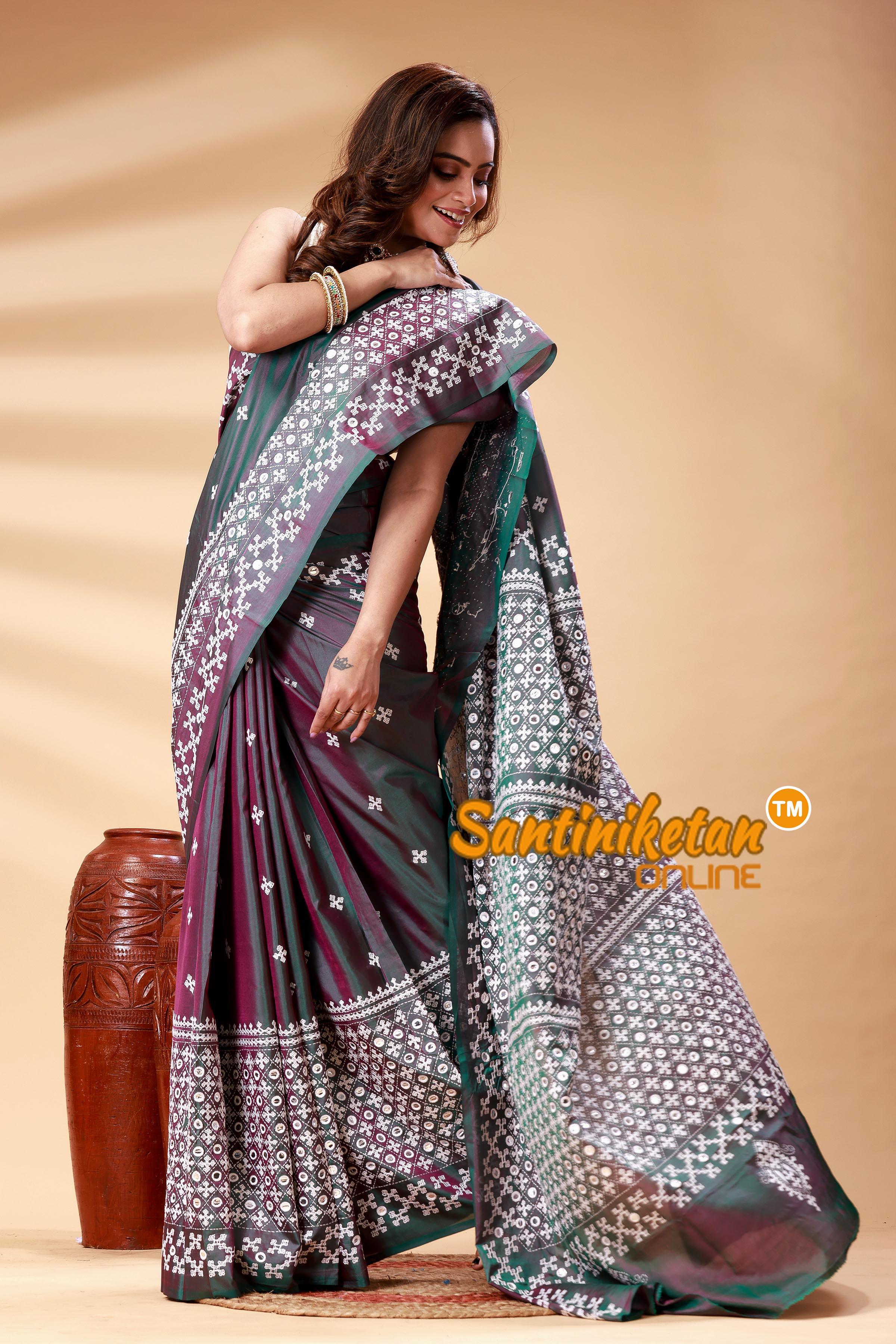 Bangalore Silk Gujrati Stitch Saree SN202525045