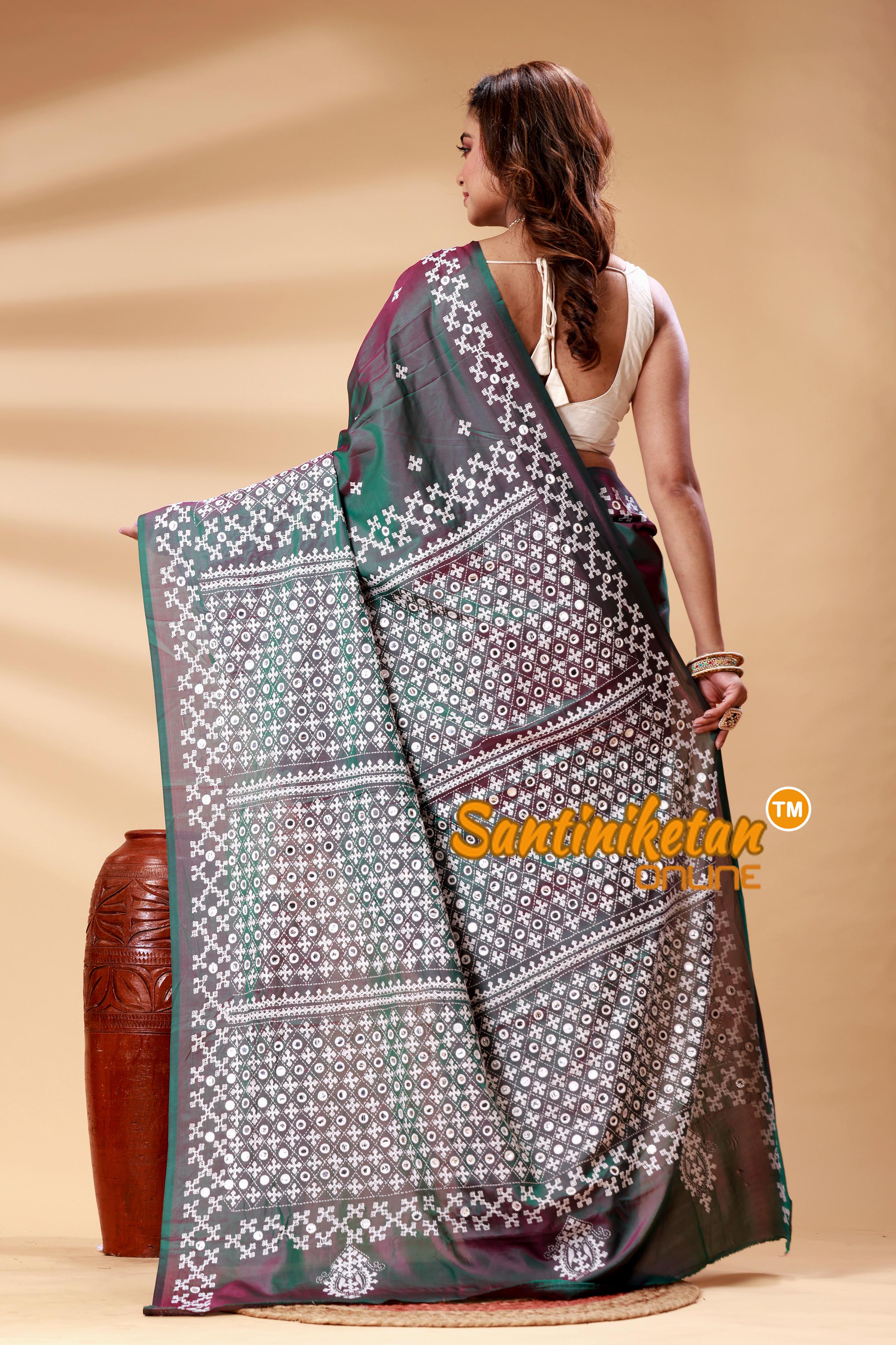 Bangalore Silk Gujrati Stitch Saree SN202525045