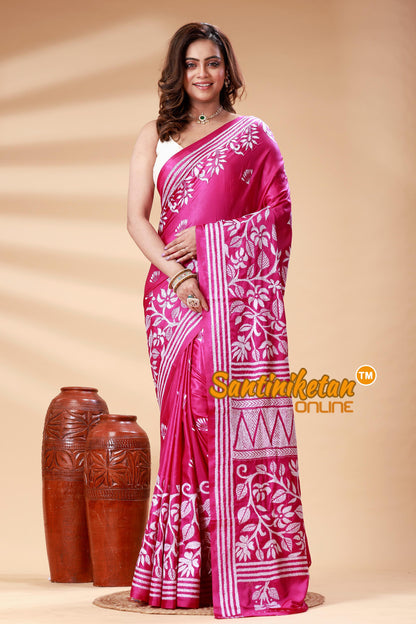 Bangalore Silk Kantha Stitch Saree SN202525081