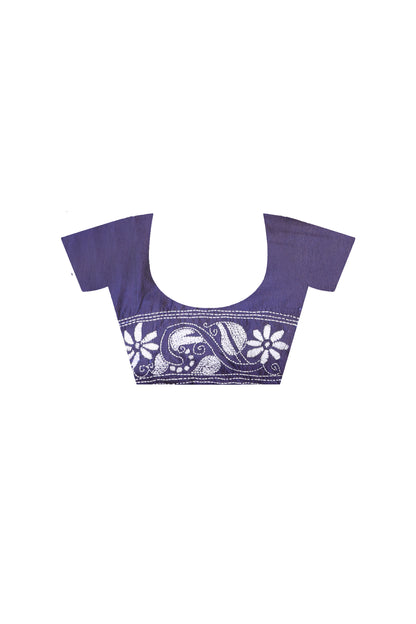 Bangalore Silk Kantha Stitch Saree SN202525093