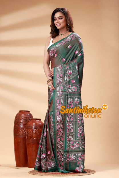 Bangalore Silk Kantha Stitch Saree SN202525123