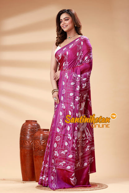 Bangalore Silk Kantha Stitch Saree SN202525141