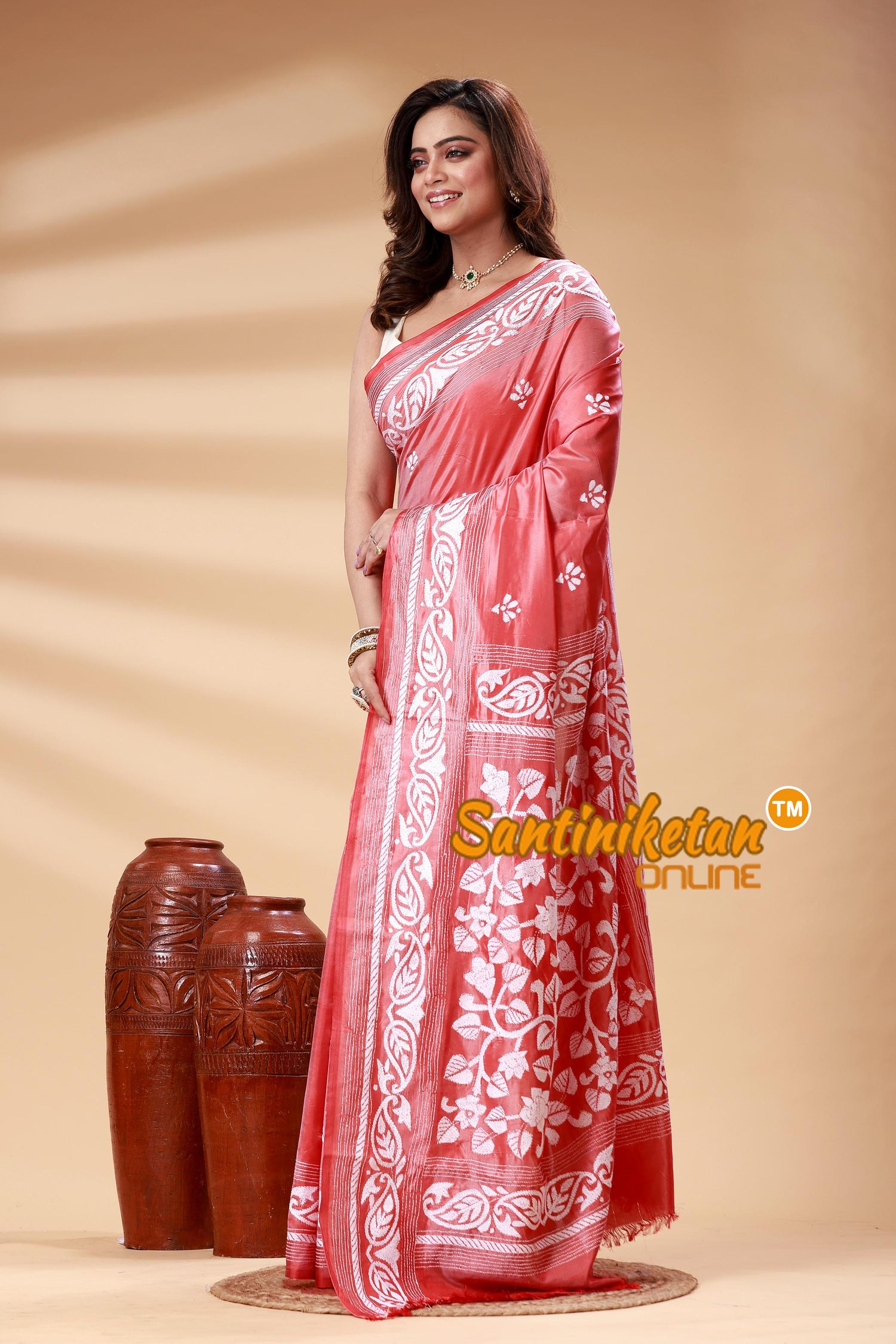 Bangalore Silk Kantha Stitch Saree SN202525201