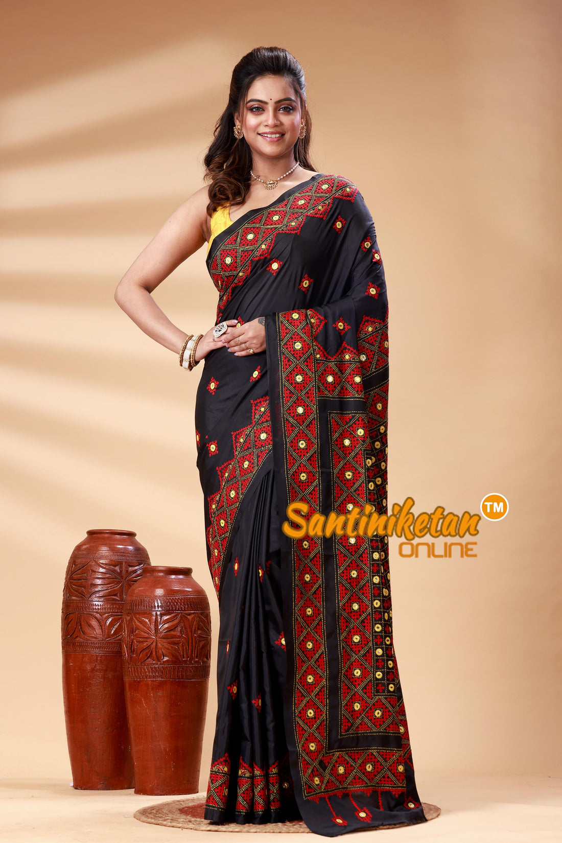 Bangalore Silk Gujrati Stitch Saree SN202525219