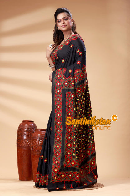 Bangalore Silk Gujrati Stitch Saree SN202525219