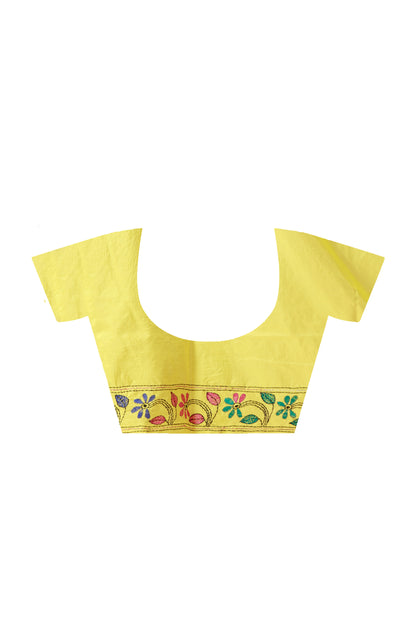 Bangalore Silk Kantha Stitch Saree SN202525334