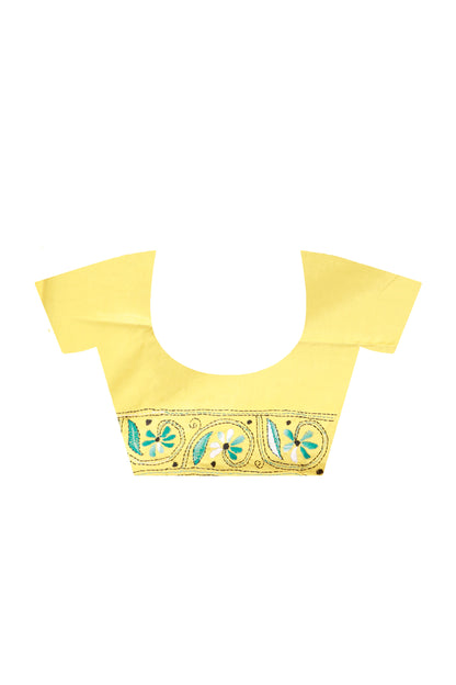 Bangalore Silk Kantha Stitch Saree SN202525340