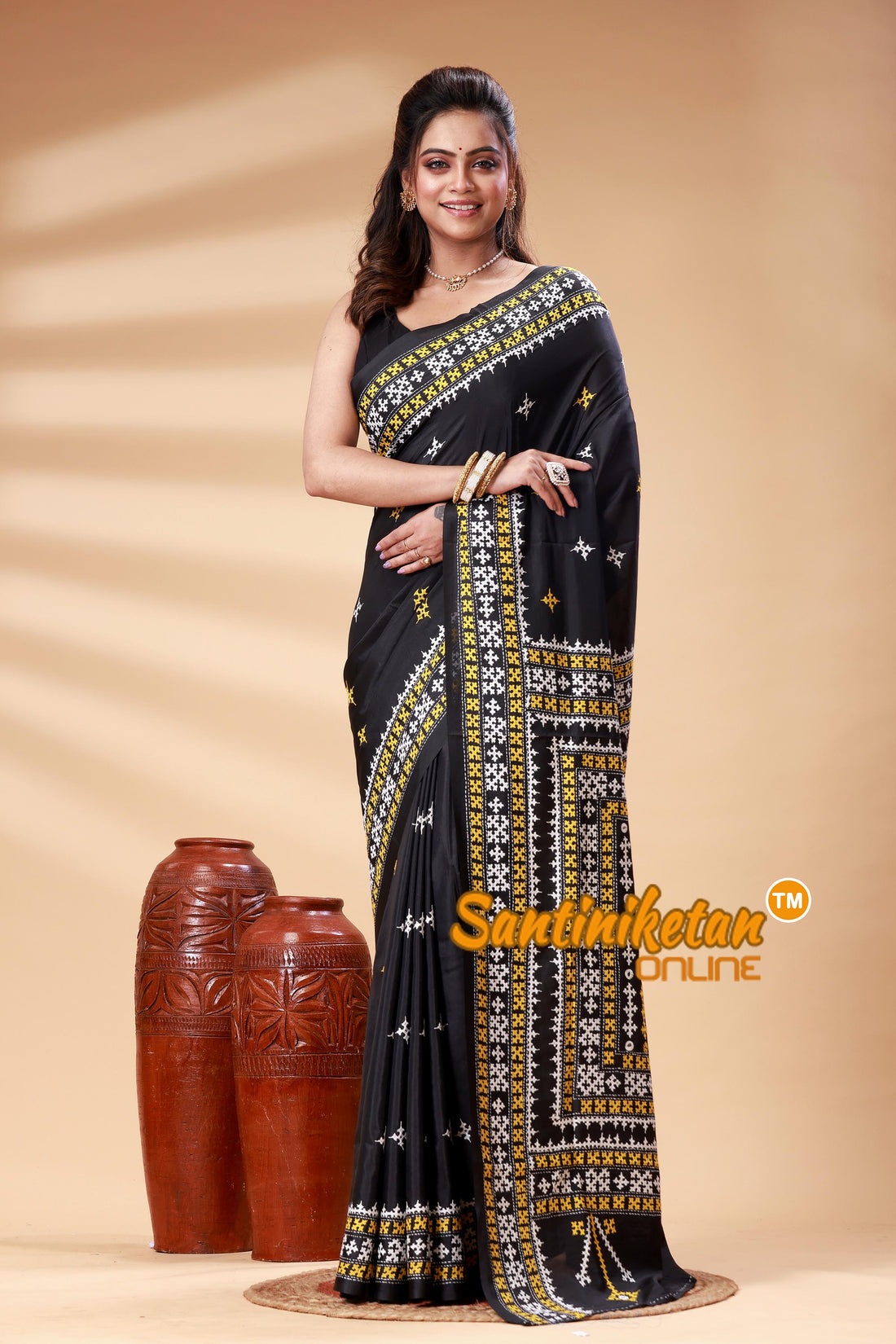 Bangalore Silk Gujrati Stitch Saree SN202525346