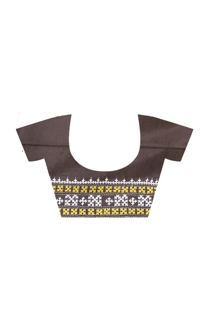 Bangalore Silk Gujrati Stitch Saree SN202525346