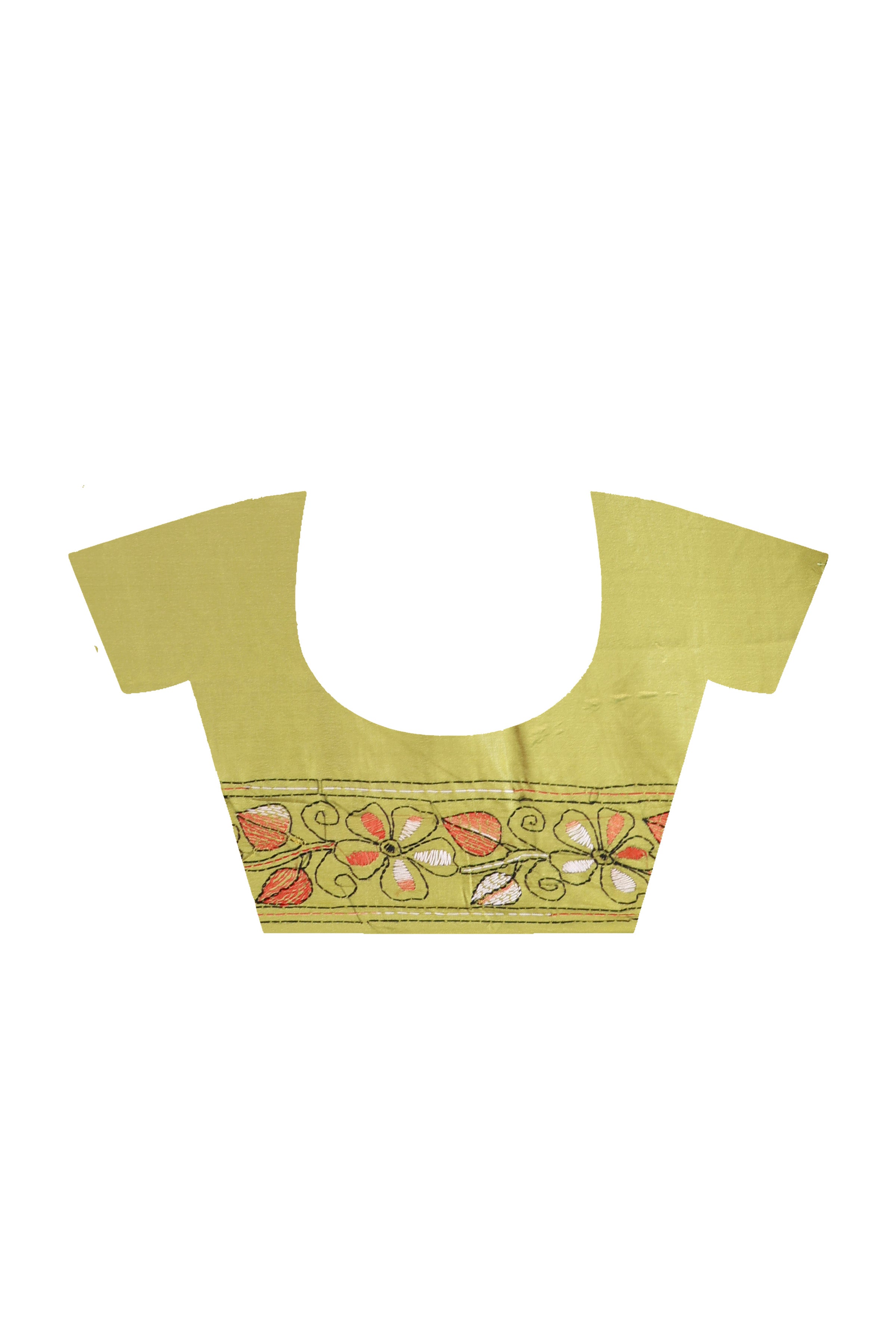 Bangalore Silk Kantha Stitch Saree SN202525383