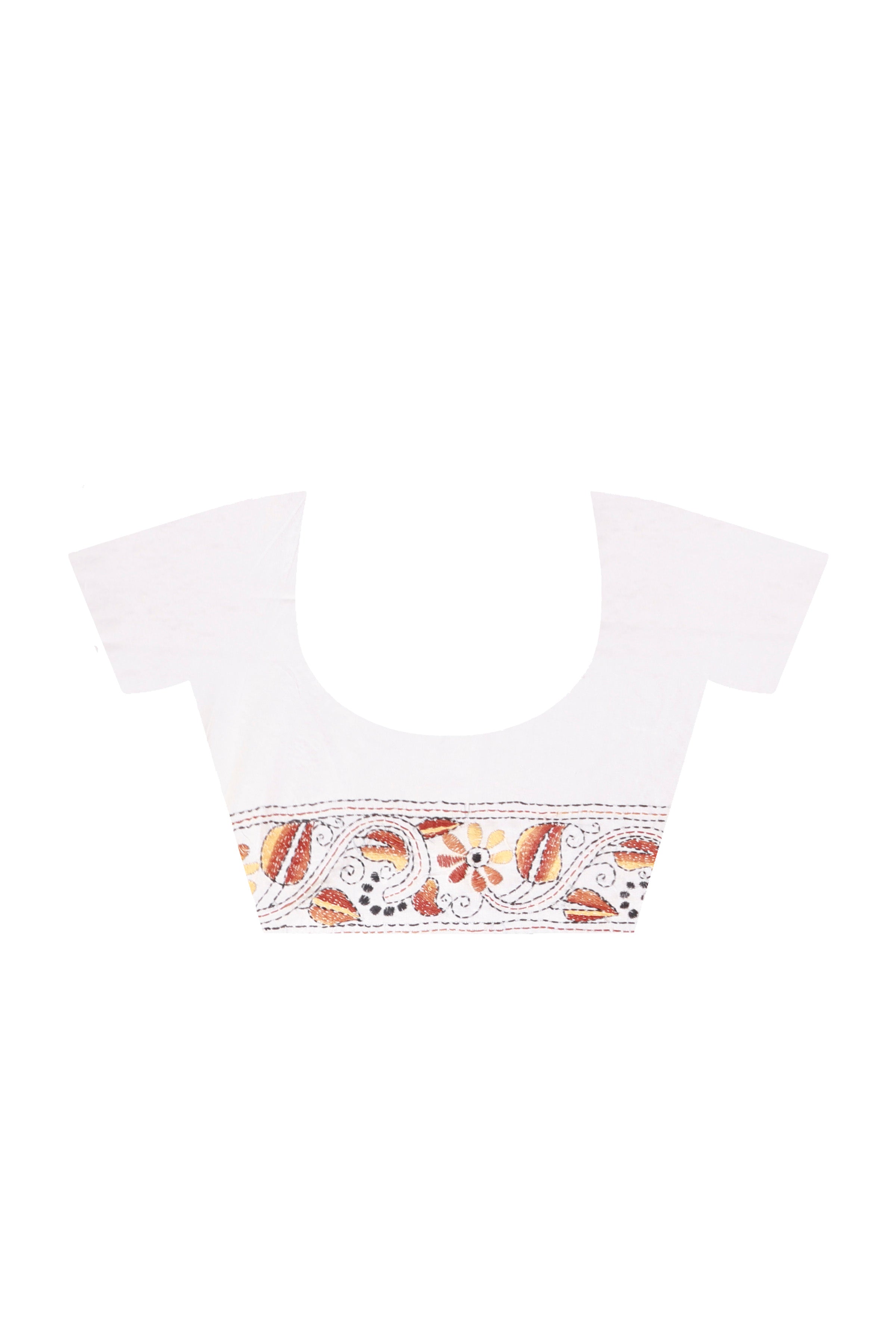 Bangalore Silk Kantha Stitch Saree SN202525389