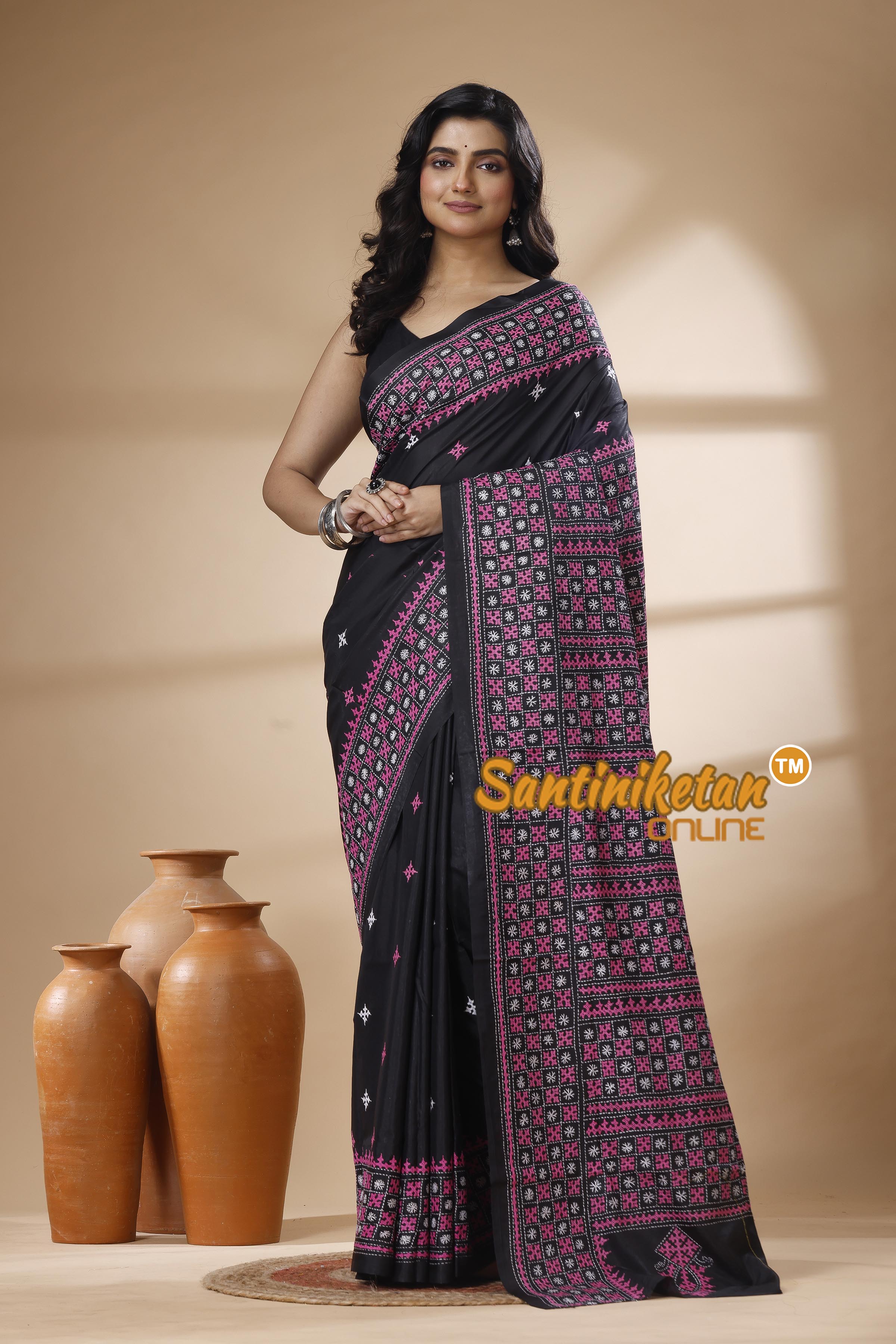 Bangalore Silk Gujrati Stitch Saree SN202625413