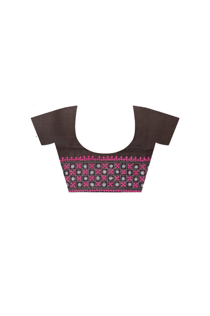 Bangalore Silk Gujrati Stitch Saree SN202625413