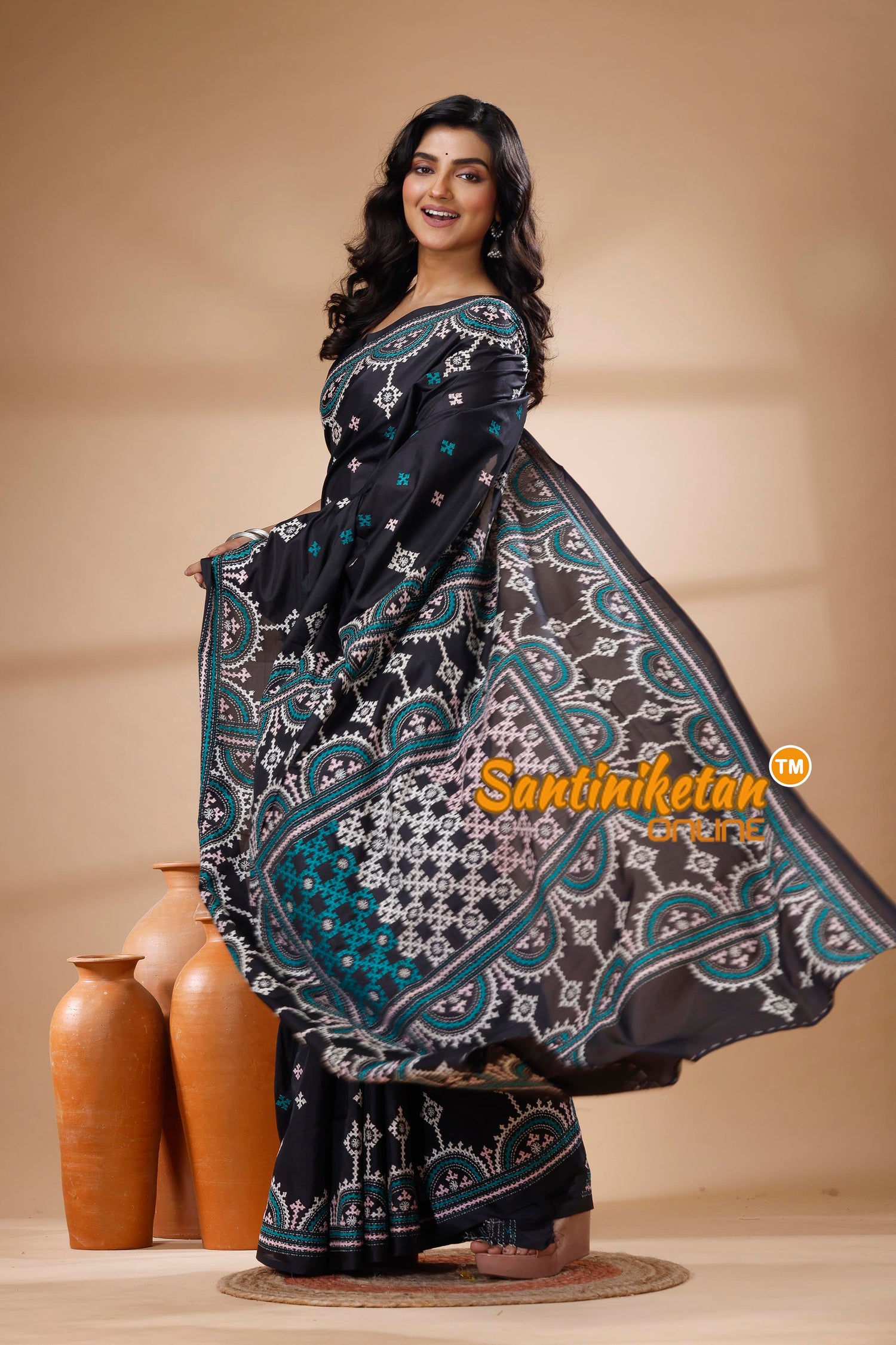 Bangalore Silk Gujrati Stitch Saree SN202625475