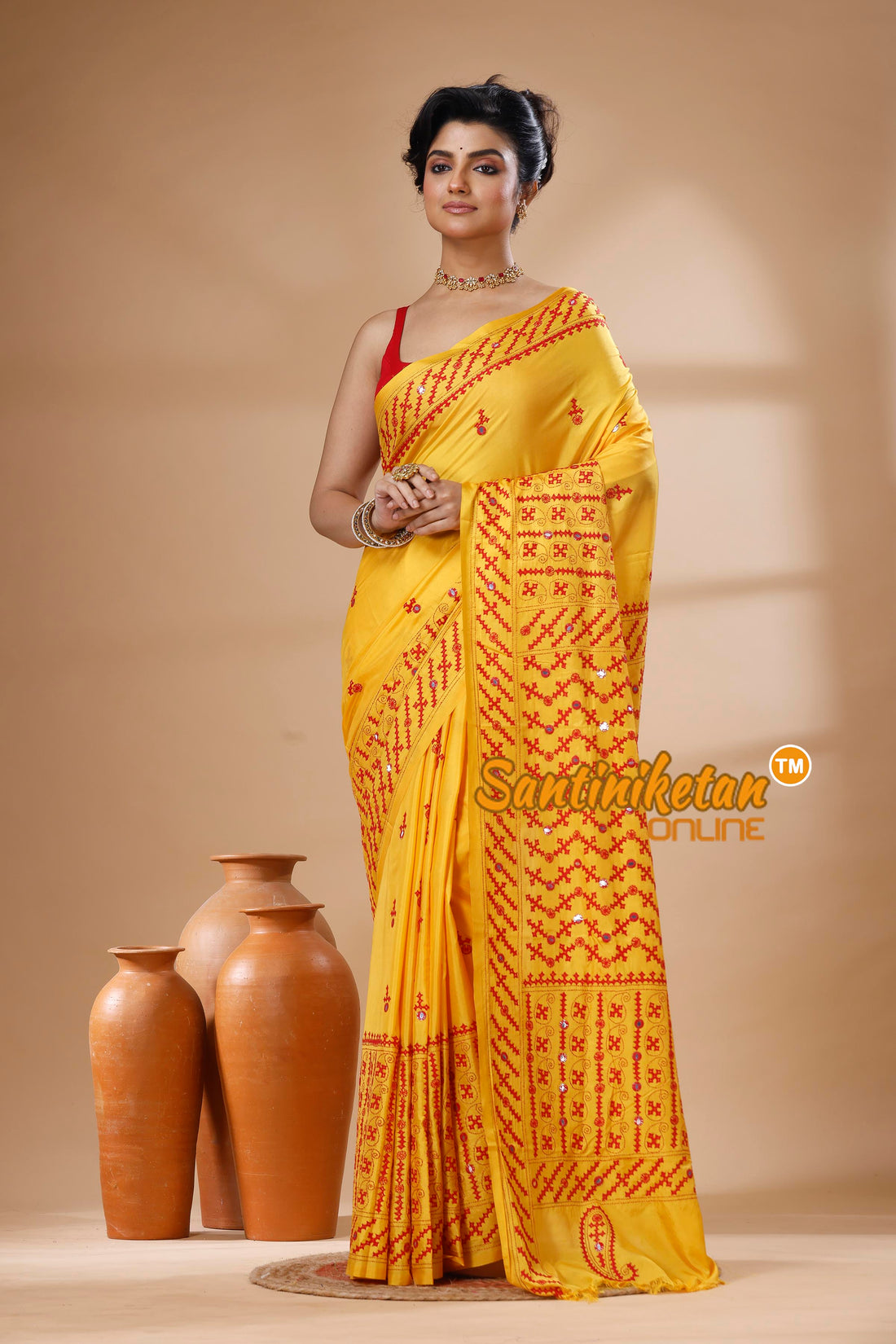 Bangalore Silk Gujrati Stitch Saree SN202625570