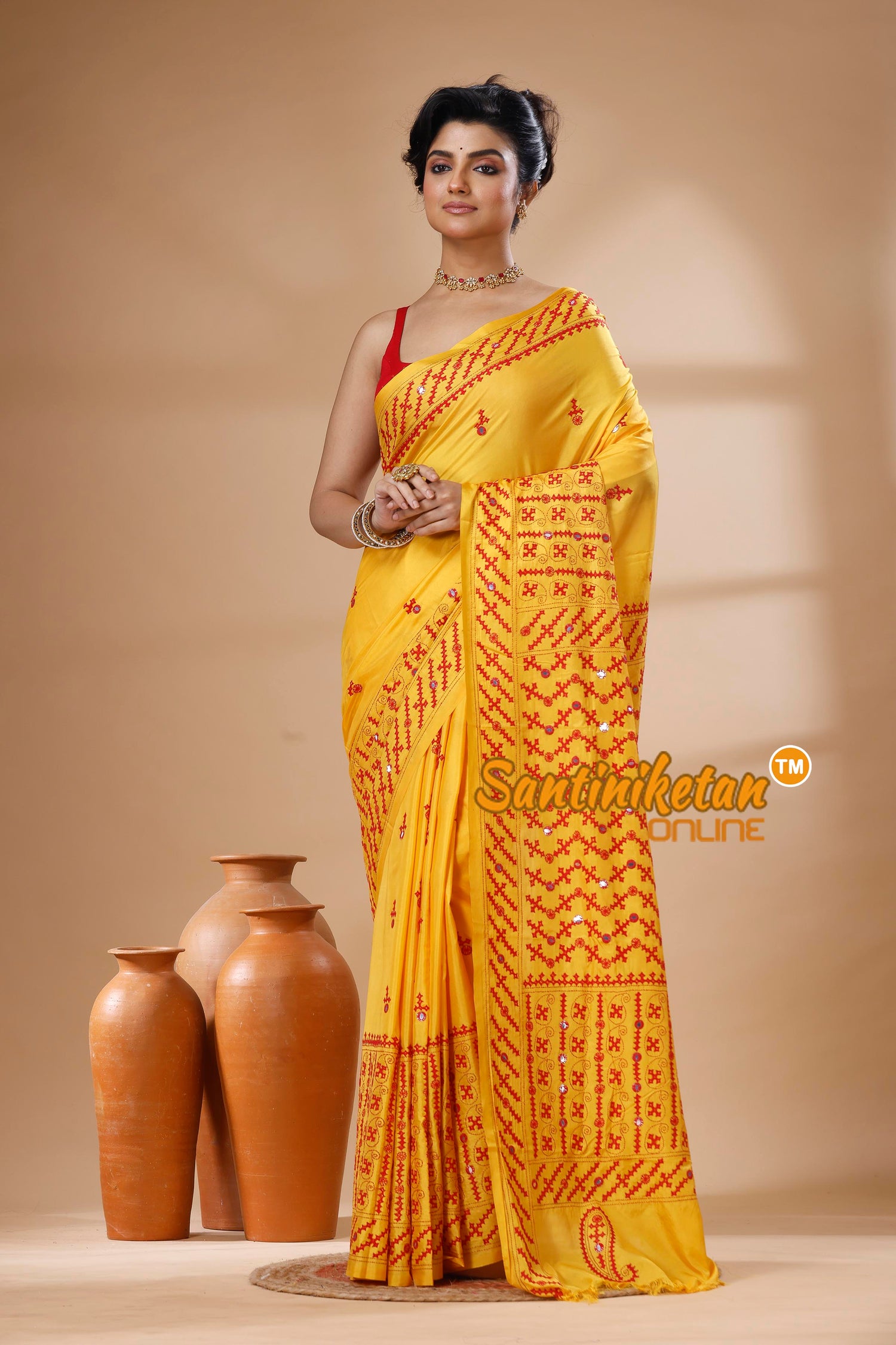 Bangalore Silk Gujrati Stitch Saree SN202625570