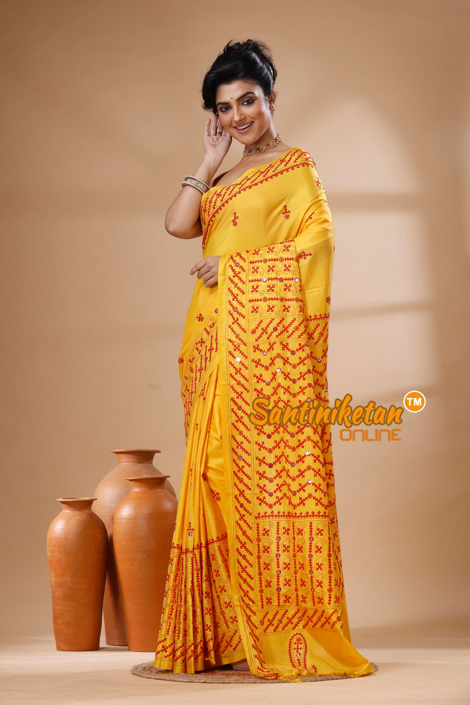 Bangalore Silk Gujrati Stitch Saree SN202625570