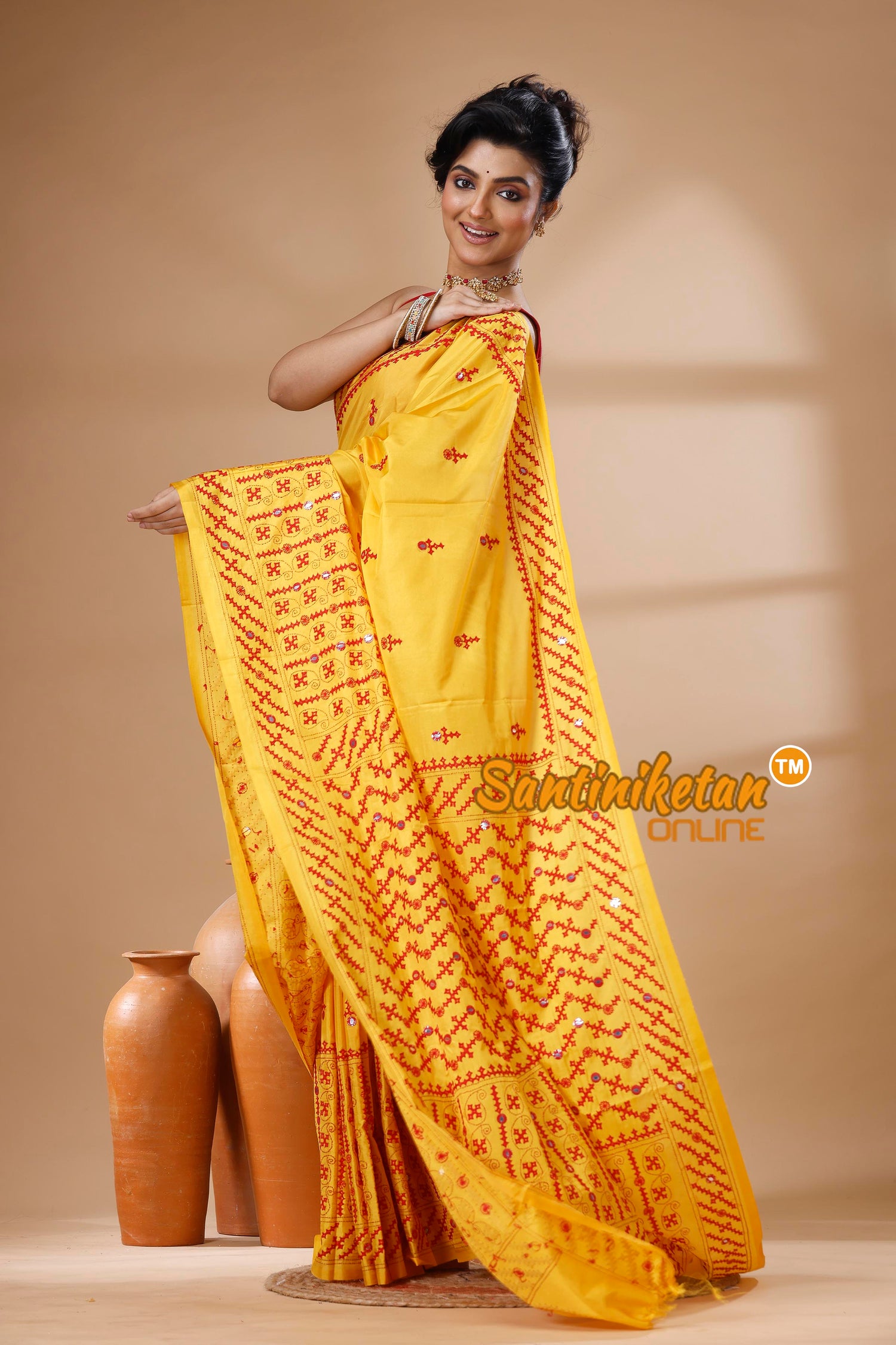 Bangalore Silk Gujrati Stitch Saree SN202625570